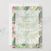 Aloha Flamingo Tropical Beach Wedding Einladung (Vorderseite)