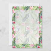Aloha Flamingo Tropical Beach Wedding Einladung (Rückseite)