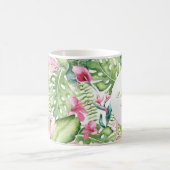Aloha Flamingo Tropical Beach Wedding Kaffeetasse (Mittel)