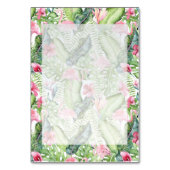 Aloha Flamingo Tropical Beach Wedding Tischnummer (Rückseite)