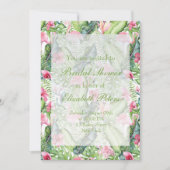 Aloha Flamingo Tropical Wedding Brautparty Einladung (Vorderseite)