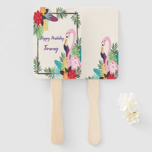 Aloha Flamingo tropisch Fächer