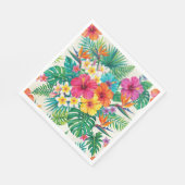 Aloha Floral Bloom Tropische Serviette (Ecke)