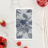 Aloha Floral Blüte Blau & Grau Serviette (Beispiel)