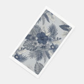 Aloha Floral Blüte Blau & Grau Serviette (Ecke)