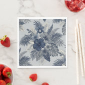 Aloha Floral Blüte Blau & Grau Serviette (Beispiel)