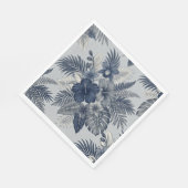 Aloha Floral Blüte Blau & Grau Serviette (Ecke)
