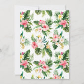 Aloha Floral | Einladung zur Tropical Baby Shower (Rückseite)