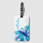 Aloha Floral Luggage Tag Gepäckanhänger (Vorderseite Vertikal)