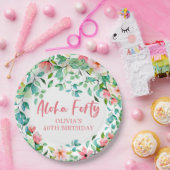 Aloha Forty Tropical Luau Birthday Pappteller (Party)