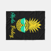 Aloha Freitag Ananas Sommer Frucht Ananas Fleecedecke (Vorderseite (Horizontal))