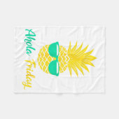 Aloha Freitag Ananas Sommer Frucht Ananas Fleecedecke (Vorderseite (Horizontal))