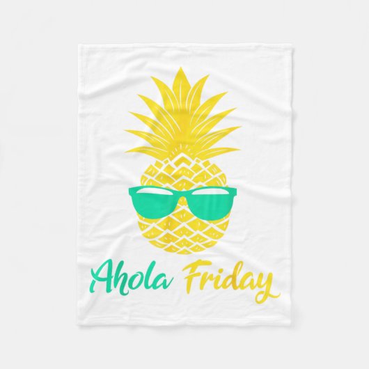 Aloha Freitag Ananas Sommer Frucht Ananas Fleecedecke (Vorderseite)