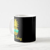 Aloha Freitag Ananas Sommer Frucht Ananas Kaffeetasse (Vorderseite Links)