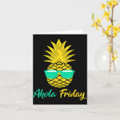 Aloha Freitag Ananas Sommer Frucht Ananas Karte (Gelbe Blume)