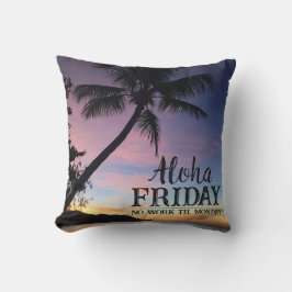 Aloha Freitag Hallo Weekend Palm Tree Print Kissen