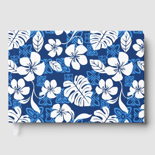 ALOHA FREITAG-MUSTER IN BLAU GÄSTEBUCH (Vorderseite)