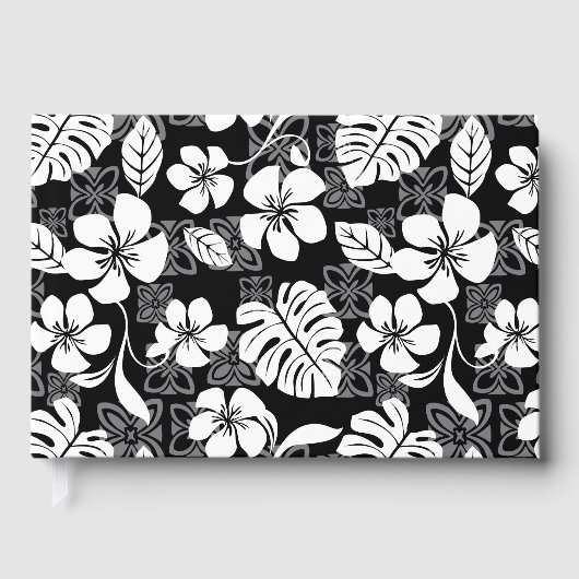 ALOHA FREITAG-MUSTER IN SCHWARZ UND GRAU GÄSTEBUCH (Vorderseite)