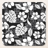 ALOHA FREITAG (SCHWARZ & GRAU) RECHTECKIGER PAPPUNTERSETZER (Vorderseite)