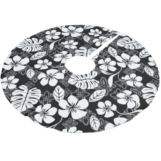 ALOHA FREITAG (SCHWARZ) POLYESTER WEIHNACHTSBAUMDECKE (Schrägansicht)