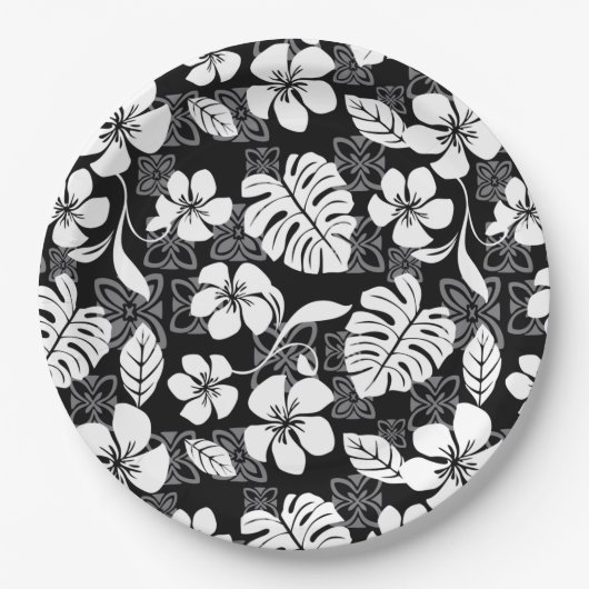 ALOHA FREITAG (SCHWARZ UND WEISS) PAPPTELLER (Vorderseite)