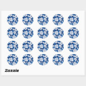 ALOHA FRIDAY (BLAU) CLASSIC ROUND STICKER (Blatt)