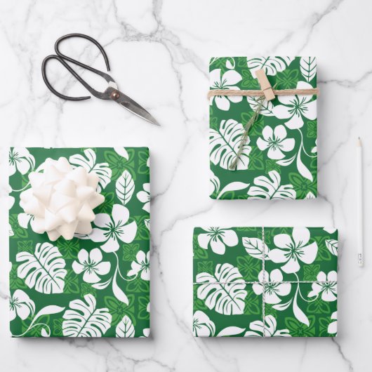 ALOHA FRIDAY (GRÜNE) GESCHENKPAPIER SET (Vorderseite)