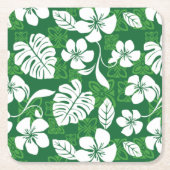 ALOHA FRIDAY (GRÜNE) RECHTECKIGER PAPPUNTERSETZER (Vorderseite)