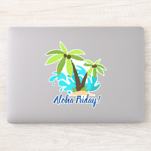 Aloha Friday Palm Tree Aufkleber (Computer)