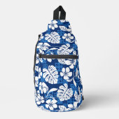 ALOHA FRIDAY PATTERN IN BLAU CROSSBODY BAG (Vorderseite)