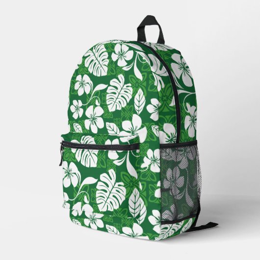 ALOHA FRIDAY PATTERN IN GREEN BEDRUCKTER RUCKSACK (Rückseitige Ecke Rechts)