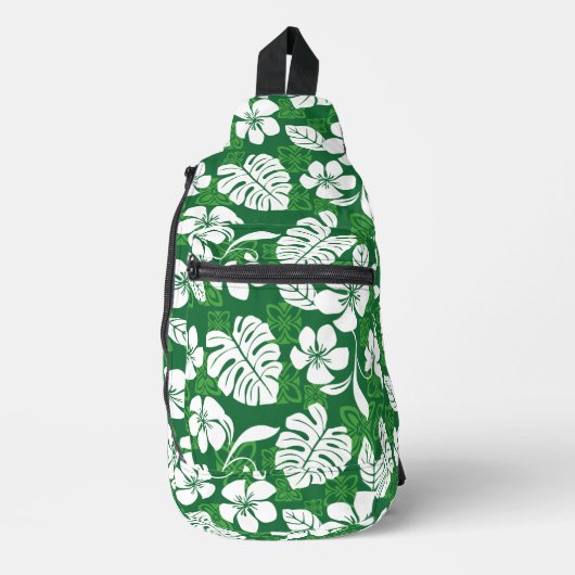 ALOHA FRIDAY PATTERN IN GREEN CROSSBODY BAG (Vorderseite)