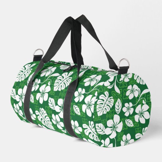 ALOHA FRIDAY PATTERN IN GREEN DUFFLE BAG (Linke Seite)