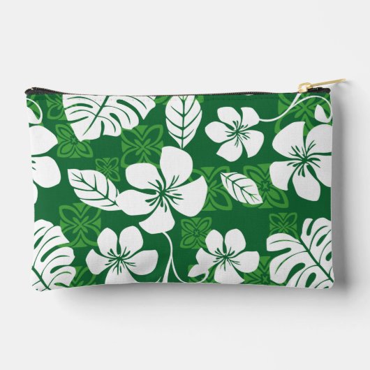 ALOHA FRIDAY PATTERN IN GREEN ZUBEHÖRTASCHE (Rückseite)