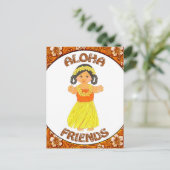 Aloha Friends Einladung Postkarte (Stehend Vorderseite)