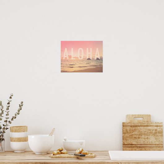 Aloha from Hawaii Art Print Poster (Küche)