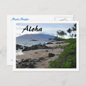 "ALOHA from MAUI" BEACH SCENE POSTCARD Postkarte (Vorne/Hinten)