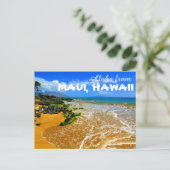 Aloha from Maui Hawaii Postcard Postkarte (Stehend Vorderseite)