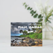 Aloha from Maui Hawaii Postkarte (Stehend Vorderseite)