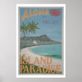 ALOHA from Waikiki print (12"x18") Poster (Vorne)
