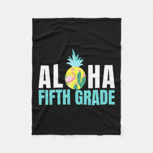 Aloha Fünfte Klasse zurück zur Schule Kinder Lehre Fleecedecke