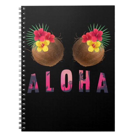 Aloha Funny Hawaii Funny Coconuts Notizblock (Vorderseite)