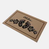 Aloha-Fußabdruck-Bodenmatte Fußmatte (Schrägansicht)