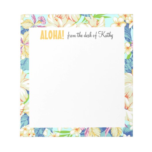 Aloha Gardens 5.5" x 6" Notepad - 40 Seiten Notizblock (Vorderseite)