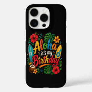 Aloha Geburtstag Hibiskus Hawaii iPhone 16 Pro Hülle