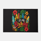 Aloha Geburtstag Hibiskus Hawaii Fußmatte (Vorderseite)