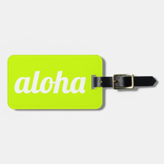 Aloha! Gepäckanhänger (Vorderseite horizontal)