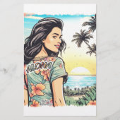 Aloha Girl Briefpapier (Vorderseite)