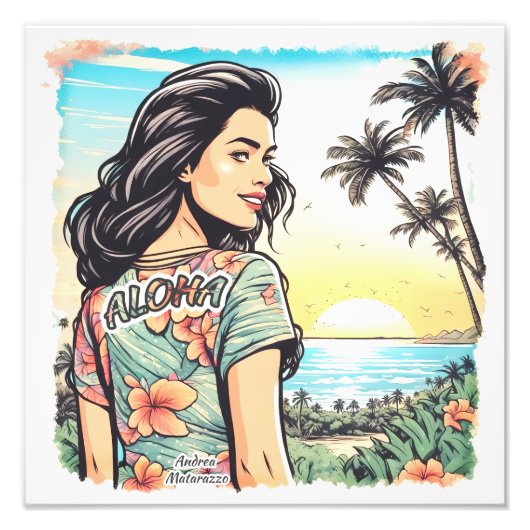 Aloha Girl Fotodruck (Vorne)