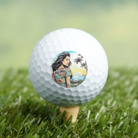 Aloha Girl Golfball (Insitu T-Shirt)